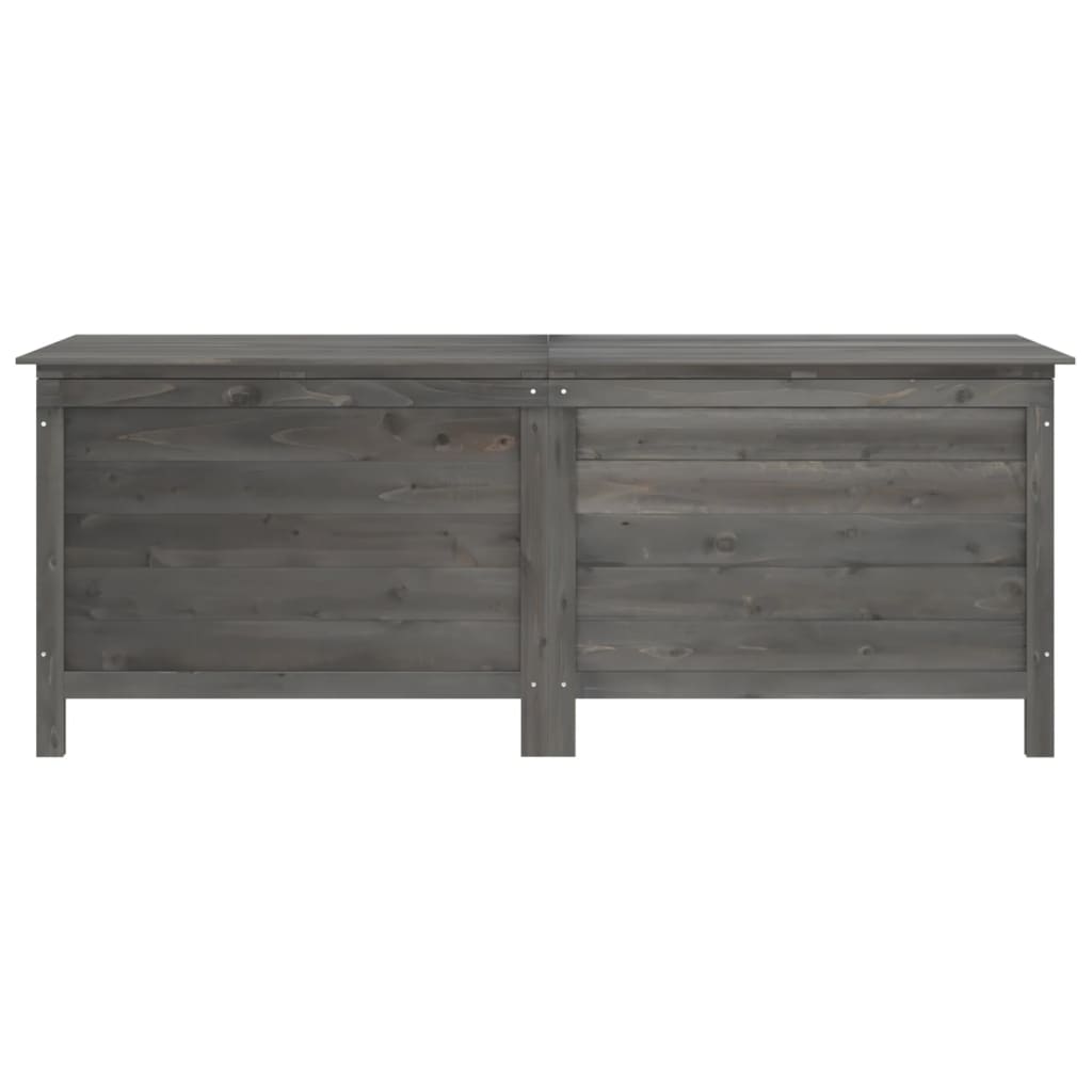 Contenitore da Giardino Antracite 150x50x56,5 cm Massello Abete
