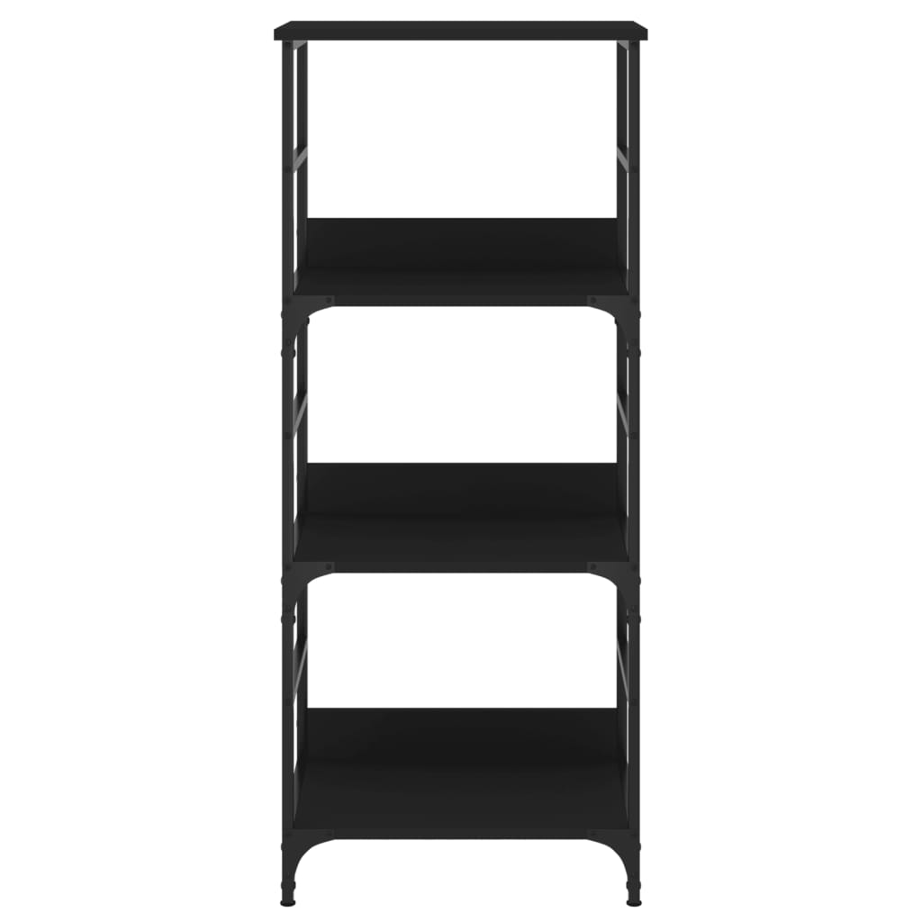 Libreria Nera 50x33x117,5 cm in Legno Multistrato