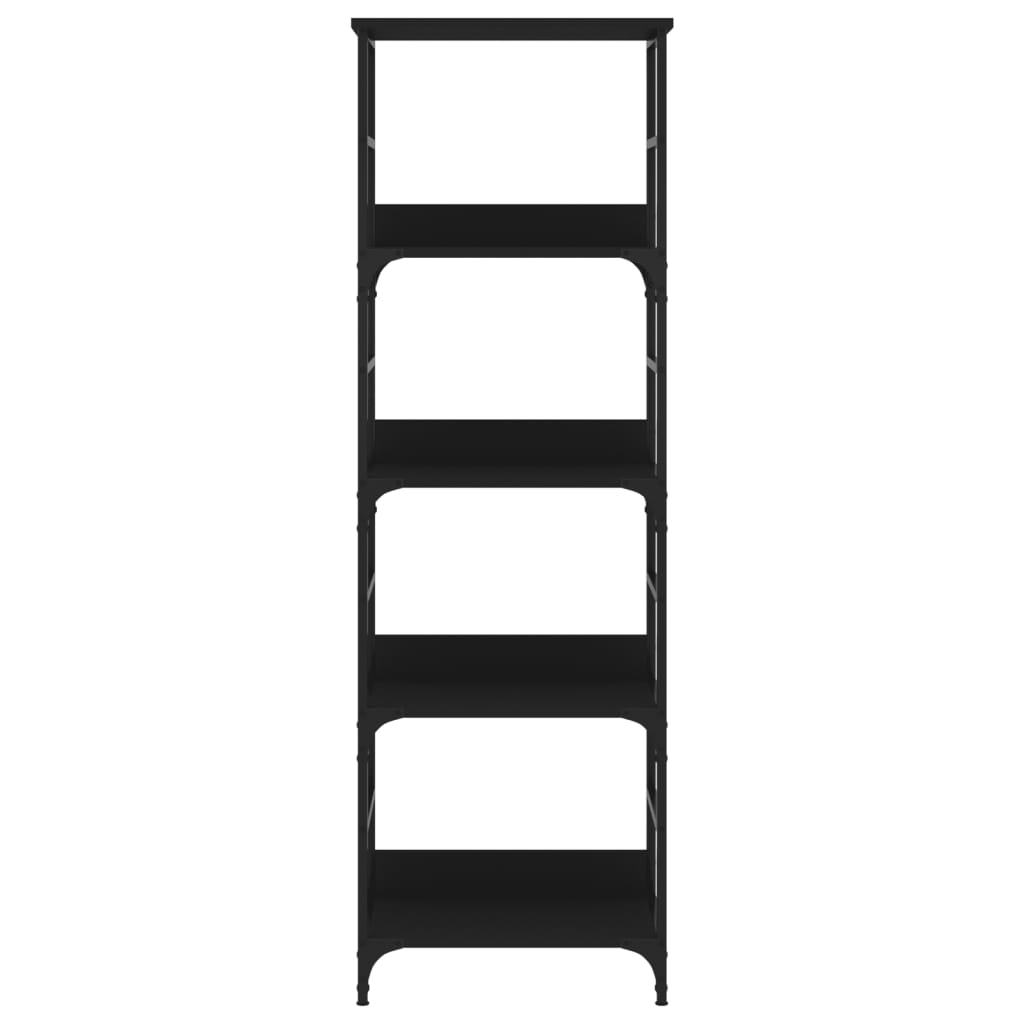Libreria Nera 50x33x153 cm in Legno Multistrato