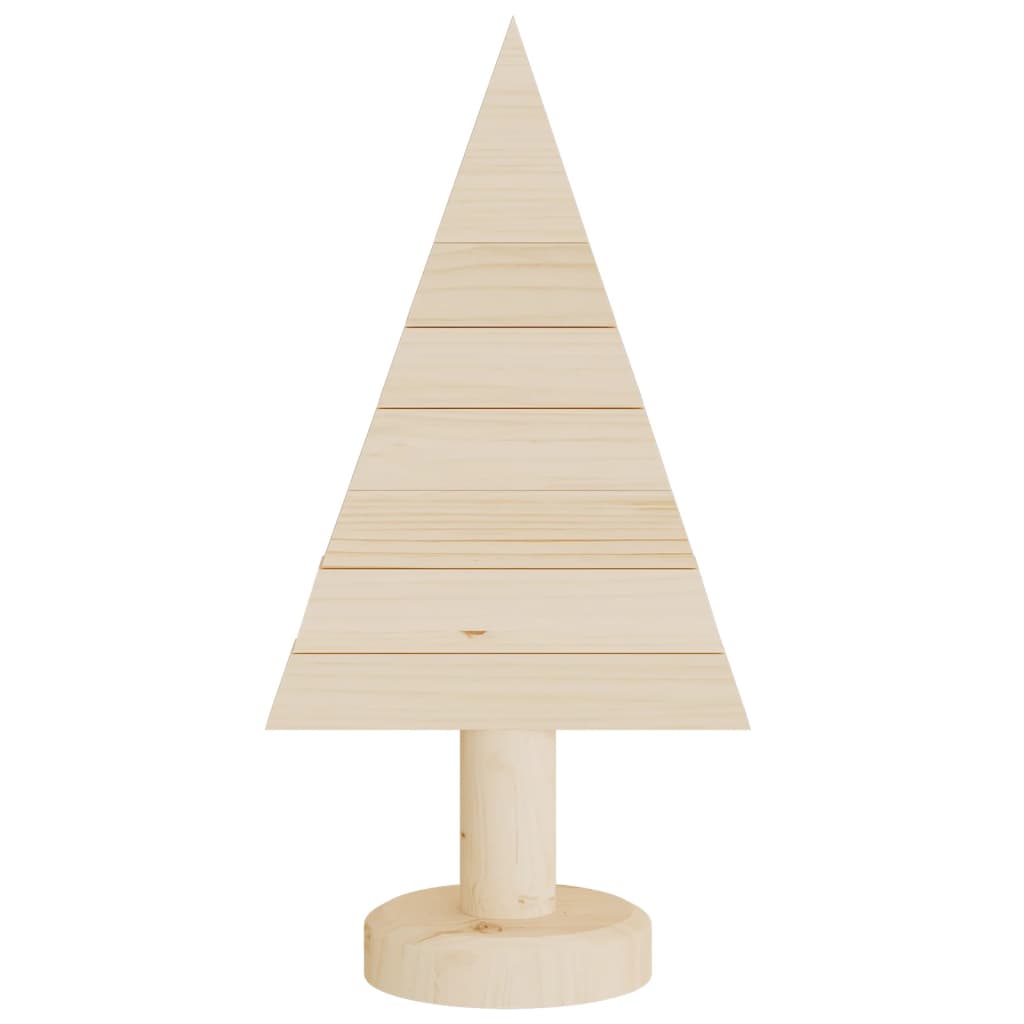 Alberi di Natale Decorativi in Legno 2pz 30cm Massello di Pino