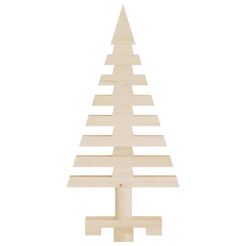 Albero di Natale Decorativo in Legno 60 cm Legno Massello Pino