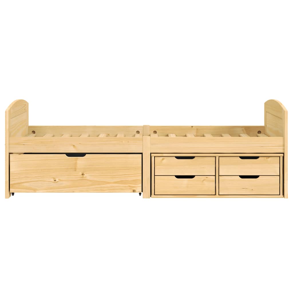 Dormeuse 5 Cassetti 90x200 cm Legno Massello Pino IRUN