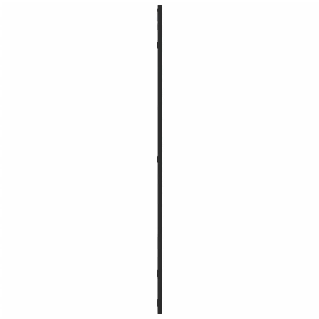 Specchio da Parete Nero 50x100 cm Rettangolare in Ferro