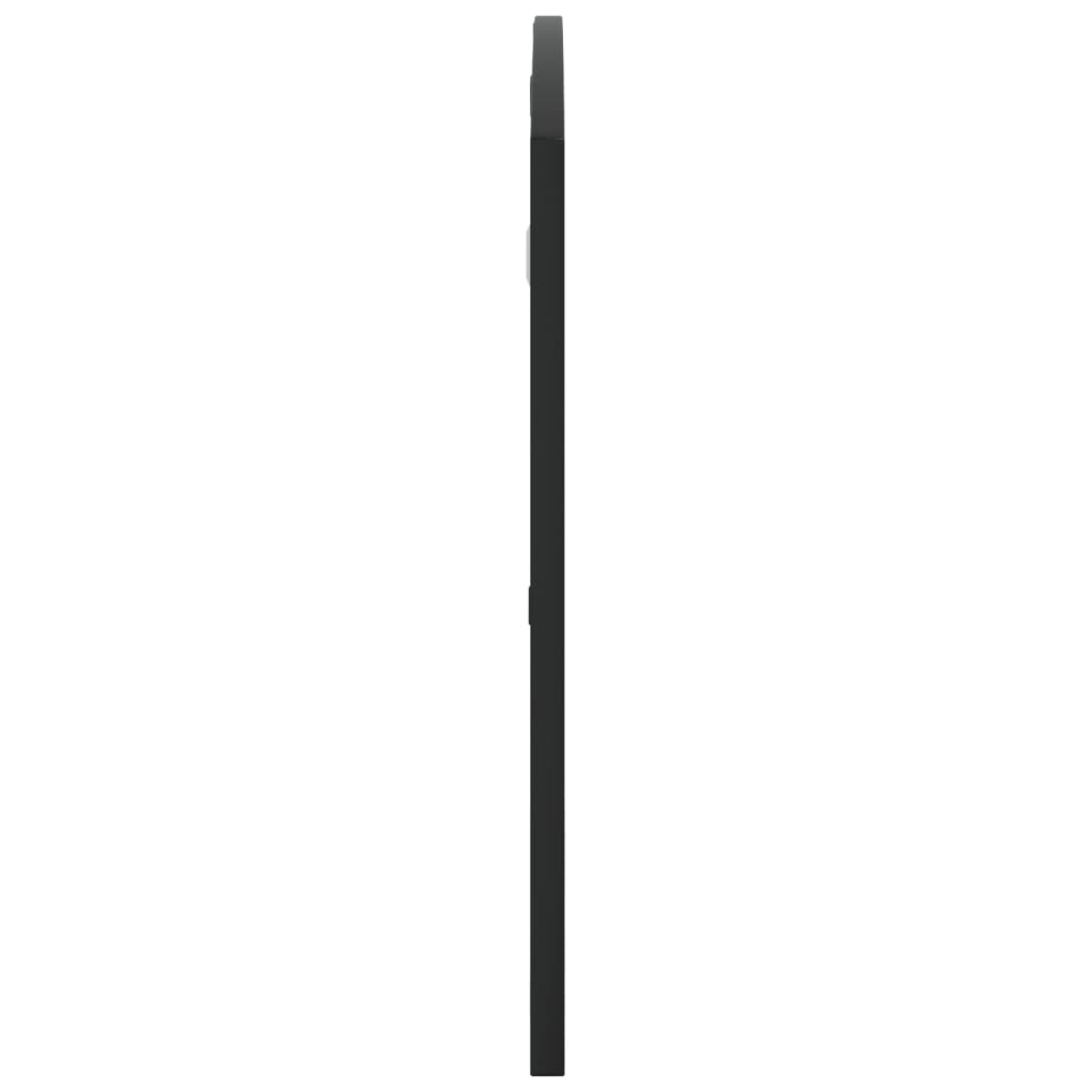 Specchio da Parete Nero 100x50 cm Arco in Ferro