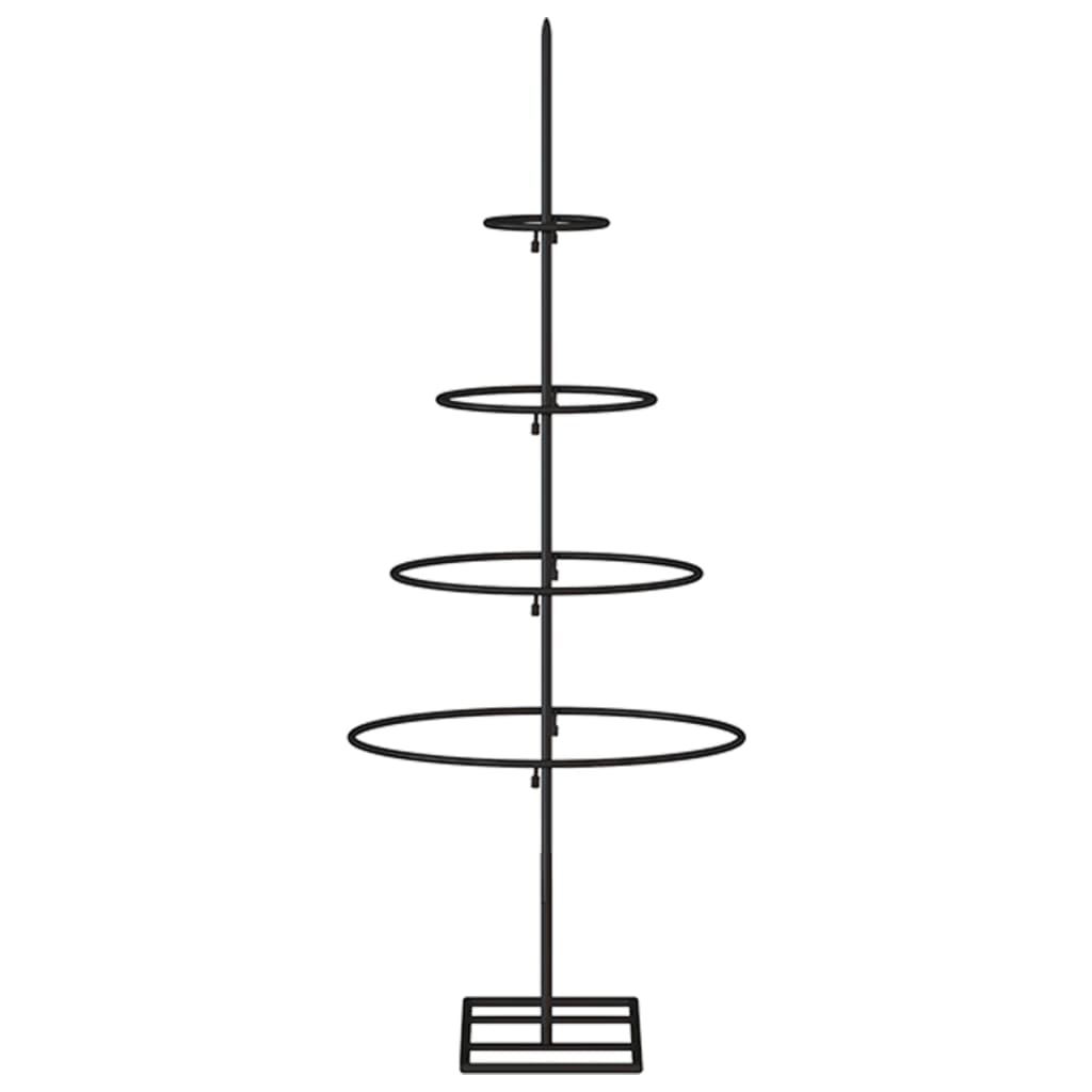 Albero di Natale Decorativo in Metallo Nero 60 cm