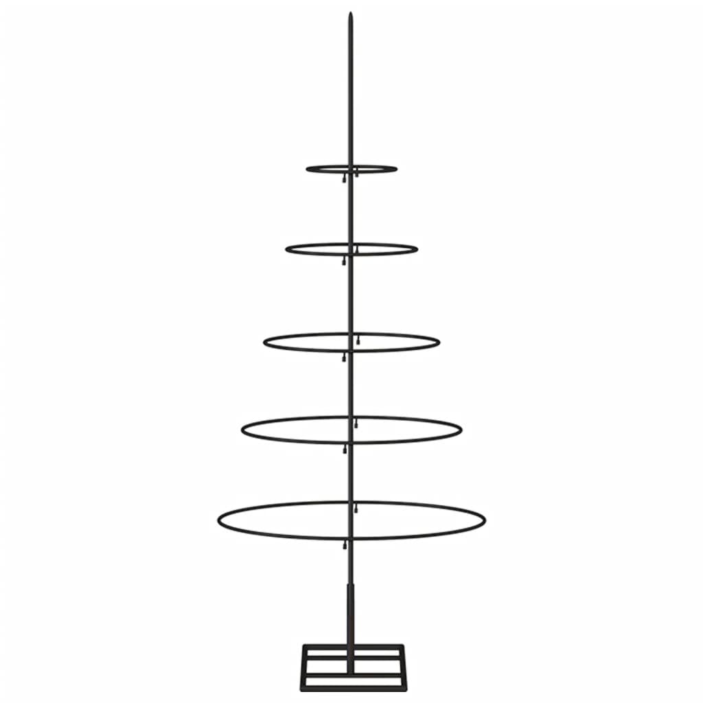 Albero di Natale Decorativo in Metallo Nero 90 cm