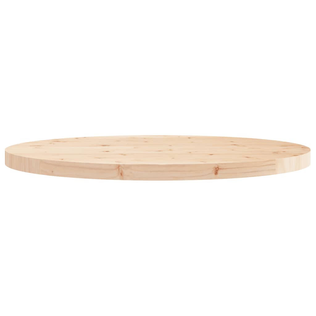 Piano Tavolo Rotondo Ø80x3 cm in Legno Massello di Pino