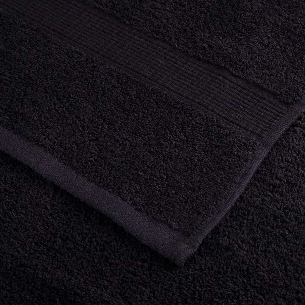 Asciugamano per Ospiti SOLUND 2 pcs Nero 15 x 21 cm 550 gsm