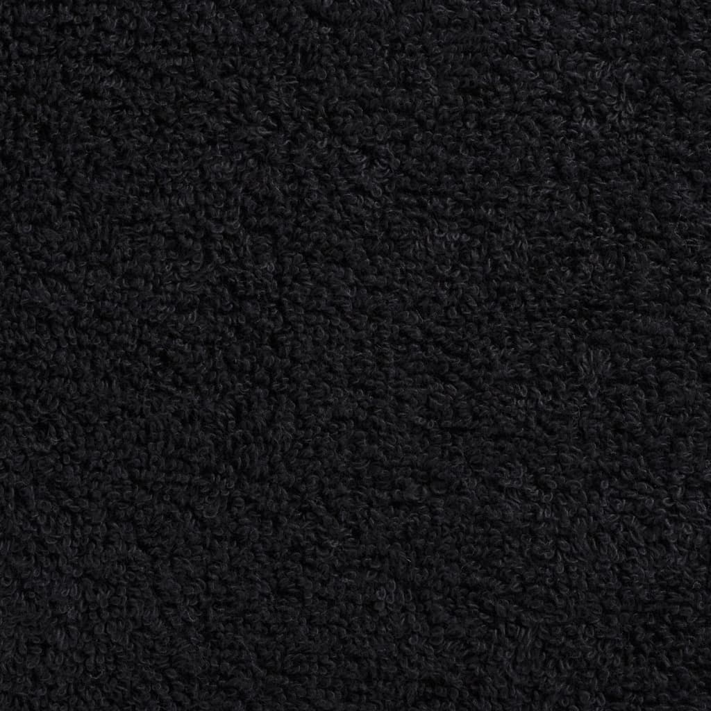 Asciugamani Premium SOLUND 2 pz Neri 50x100 cm 600 g/m²