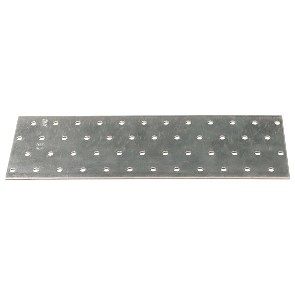 Piastre Forate 20 pz 2 mm 240x80 mm Acciaio Zincato