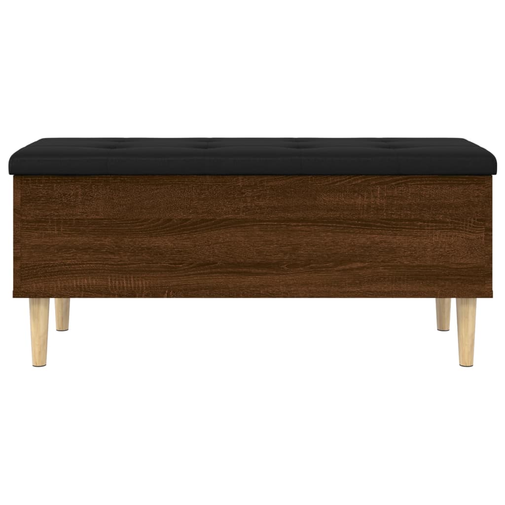 Panca Portaoggetti Rovere Marrone 102x42x46cm Legno Multistrato