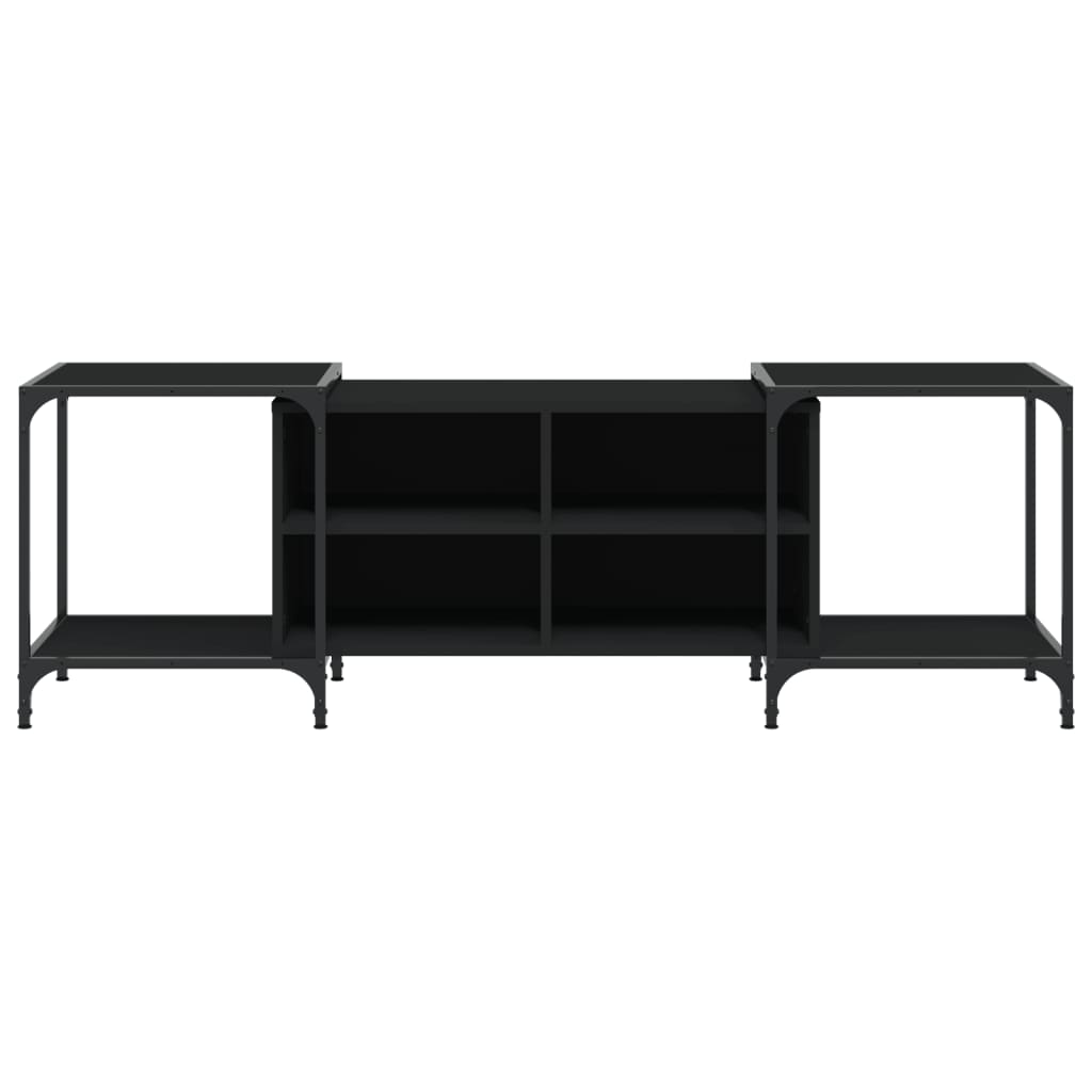 Mobile Porta TV Nero 153x37x50 cm in Legno Multistrato