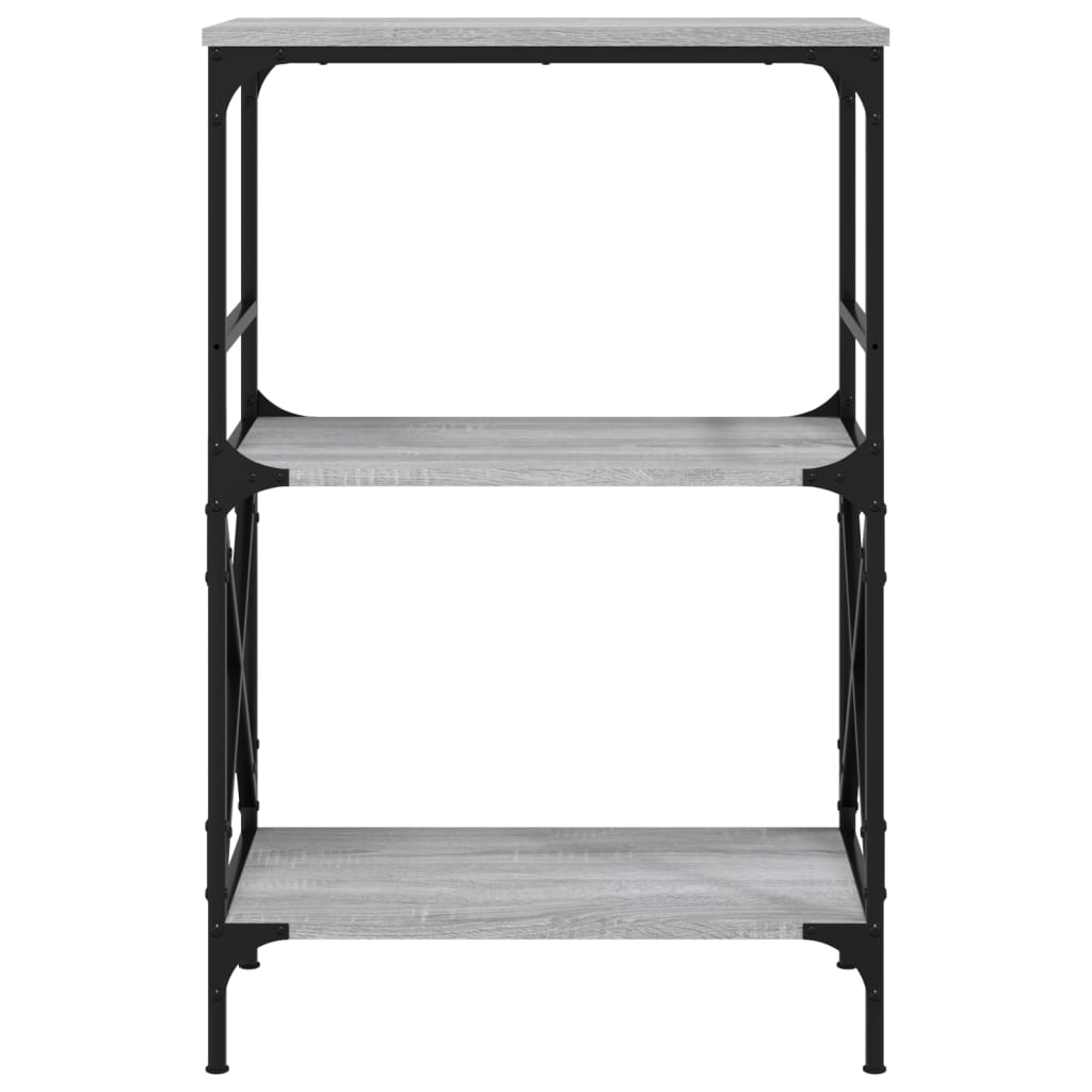 Libreria 3 Ripiani Grigio Sonoma 59x35x90,5cm Legno Multistrato