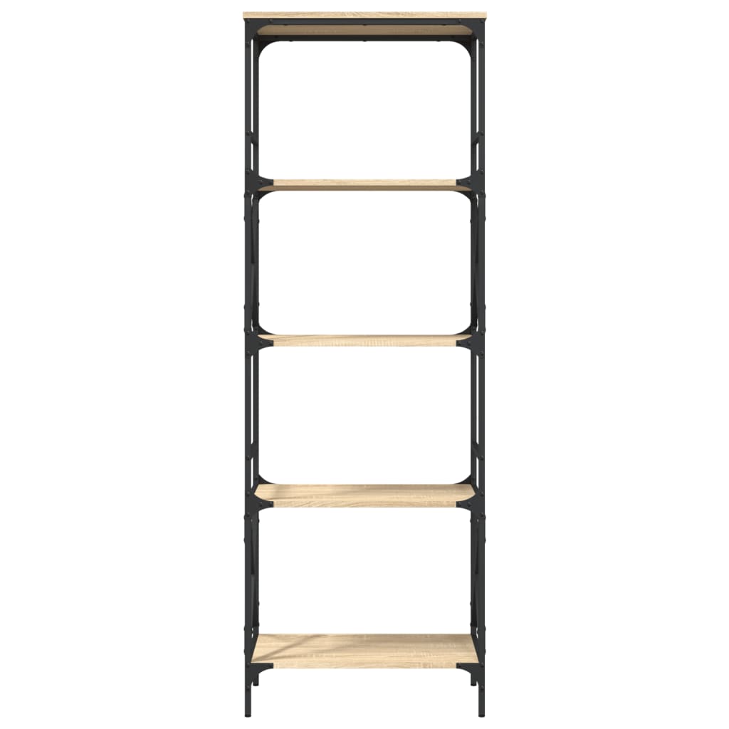 Libreria 5 Ripiani Rovere Sonoma 59x35x171 cm Legno Multistrato