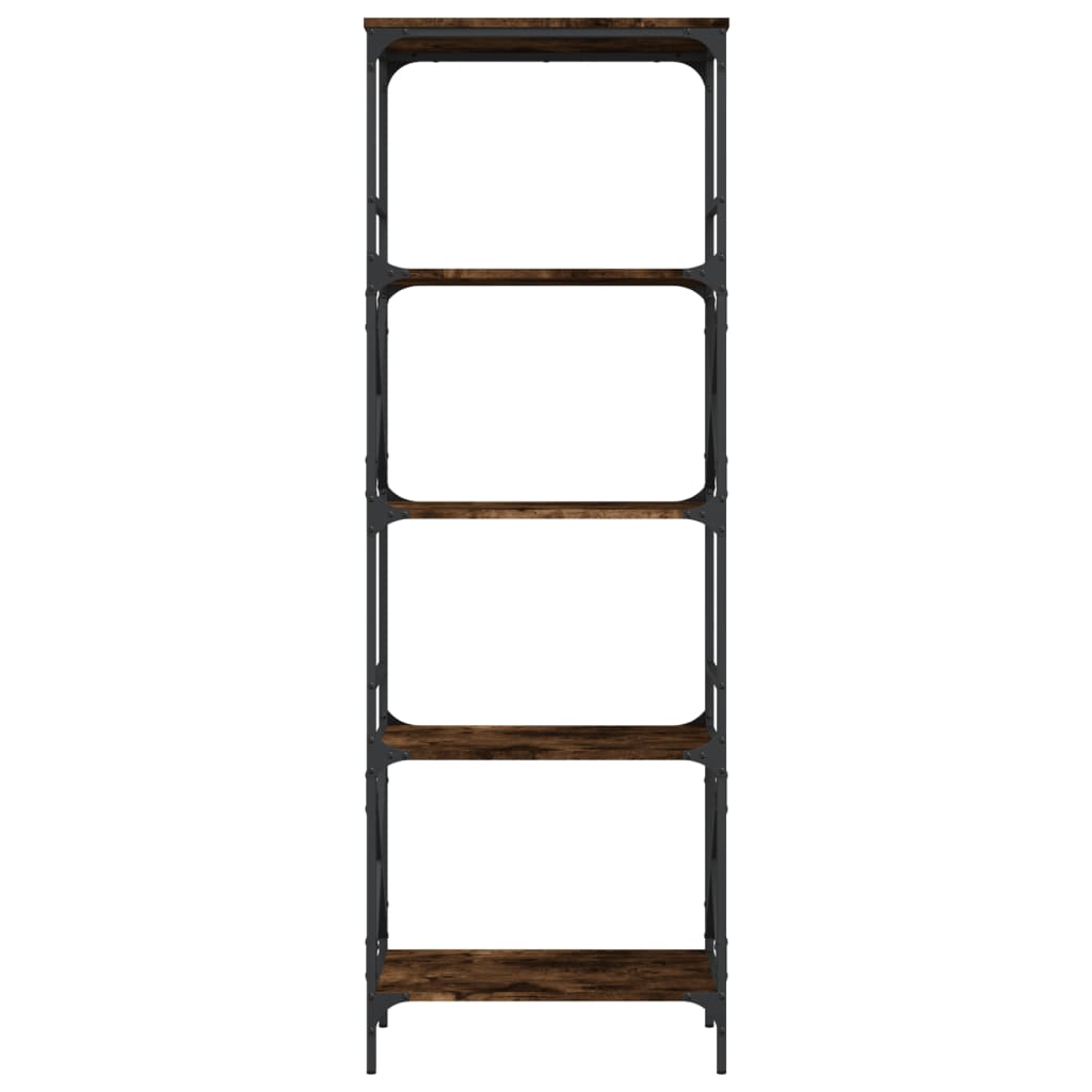 Libreria Rovere Fumo 5 Ripiani 59x35x171 cm Legno Multistrato