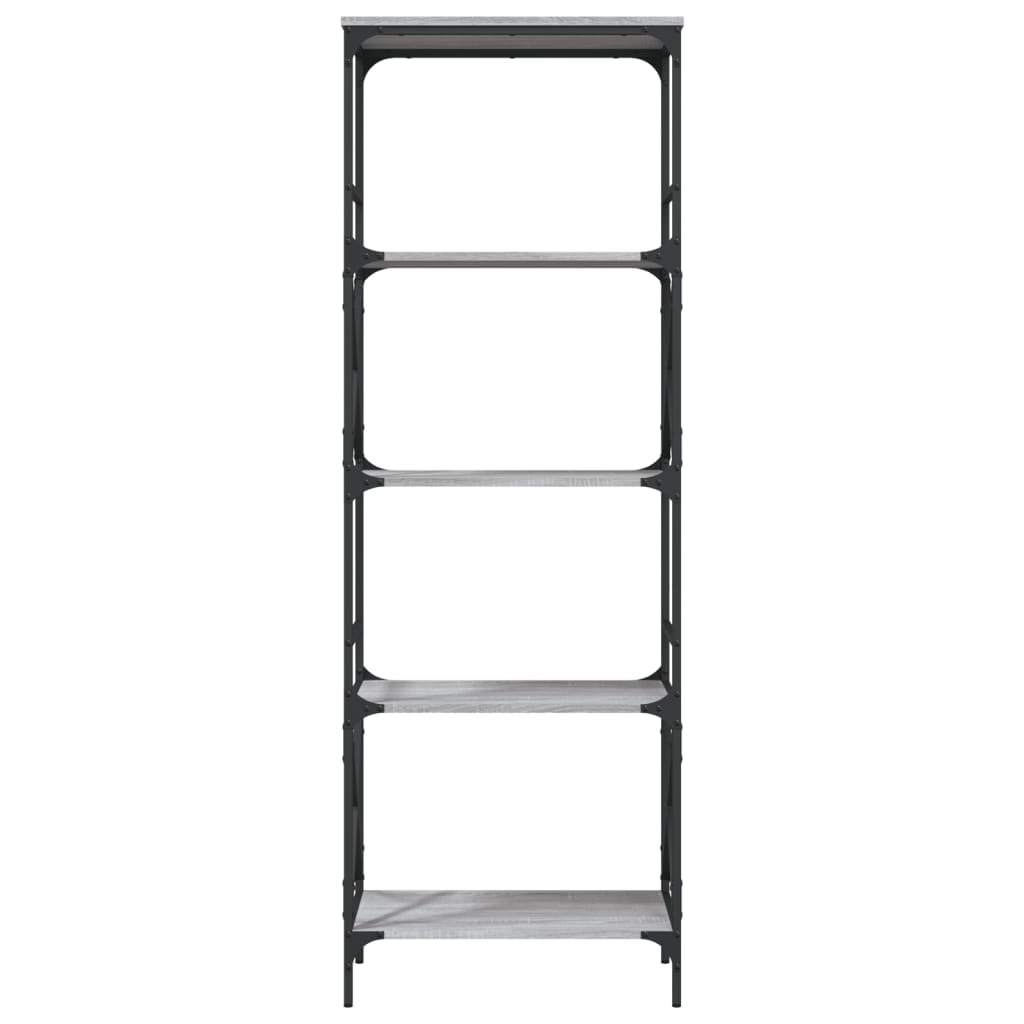 Libreria 5 Ripiani Grigio Sonoma 59x35x171 cm Legno Multistrato