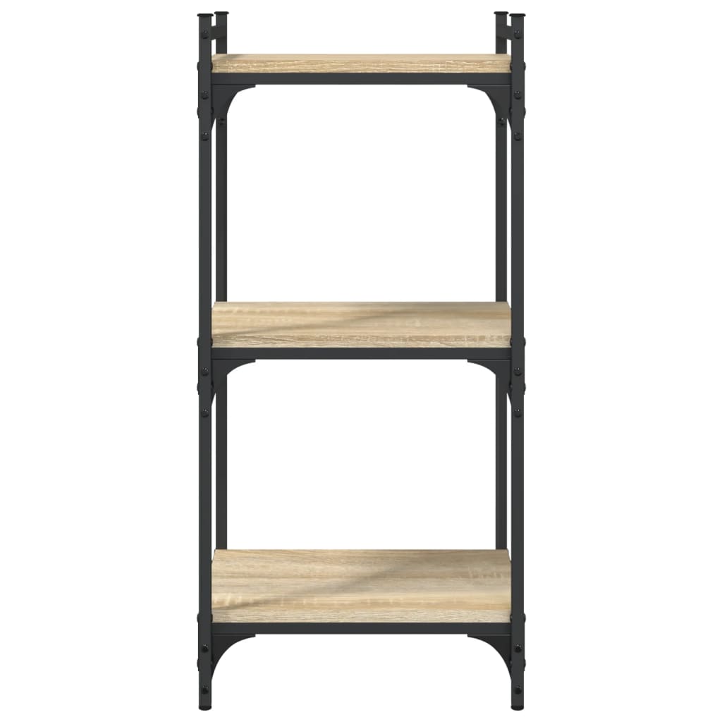 Libreria 3 Ripiani Rovere Sonoma 40x30x86 cm Legno Multistrato