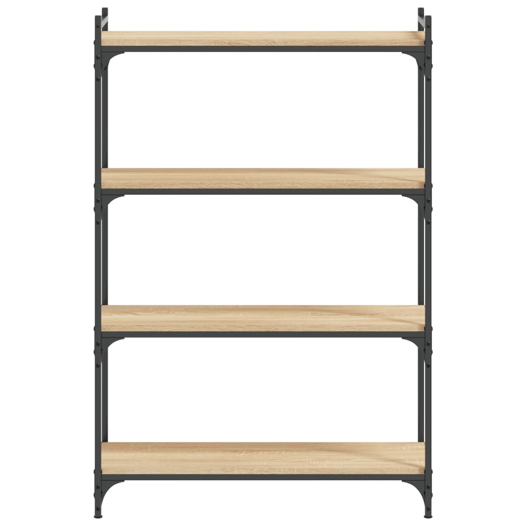 Libreria 4 Ripiani Rovere Sonoma 80x30x120 cm Legno Multistrato