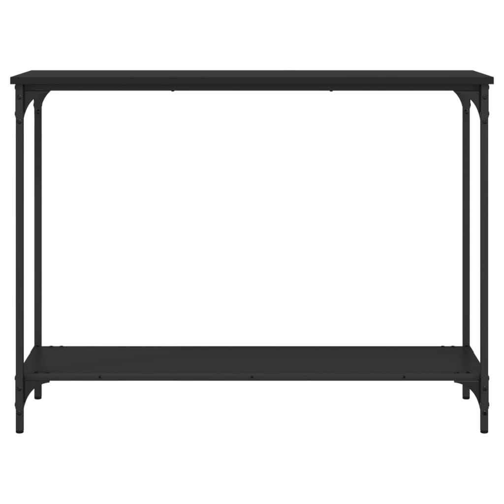 Tavolino Consolle Nero 101x30,5x75 cm in Legno Multistrato