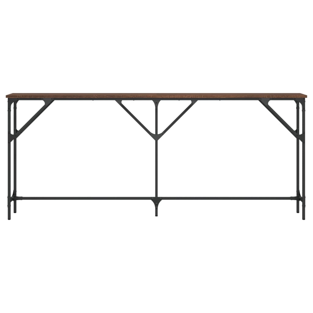 Tavolino Consolle Rovere Marrone 180x23x75 cm Legno Multistrato