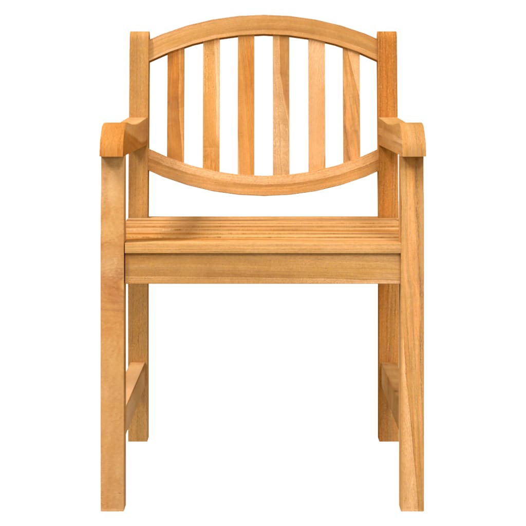 Set da Pranzo per Giardino 4 pz in Legno Massello di Teak