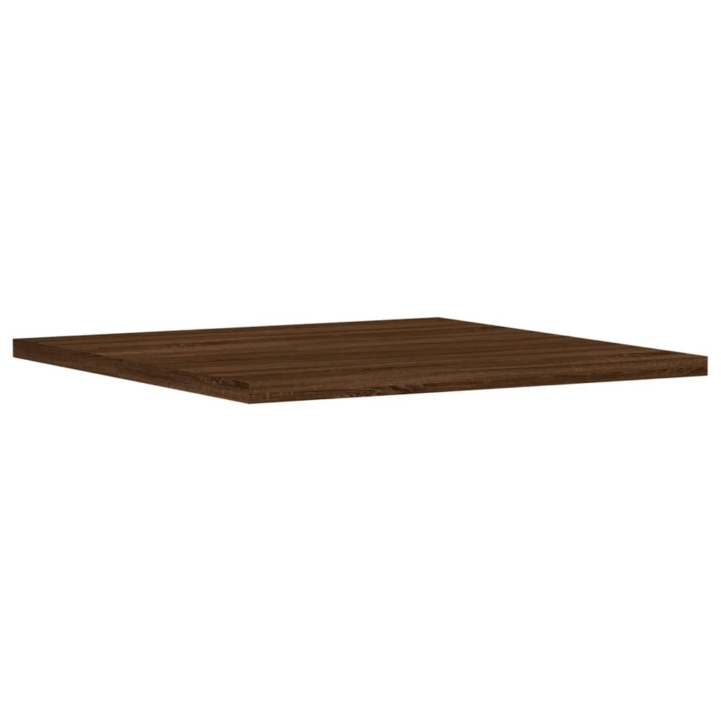 Mensole Parete 4pz Rovere Marrone 40x40x1,5cm Legno Multistrato
