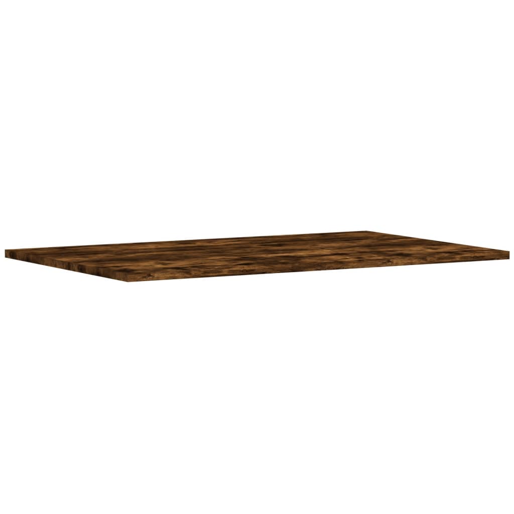 Mensole Parete 4pz Rovere Fumo 80x50x1,5 cm Legno Multistrato