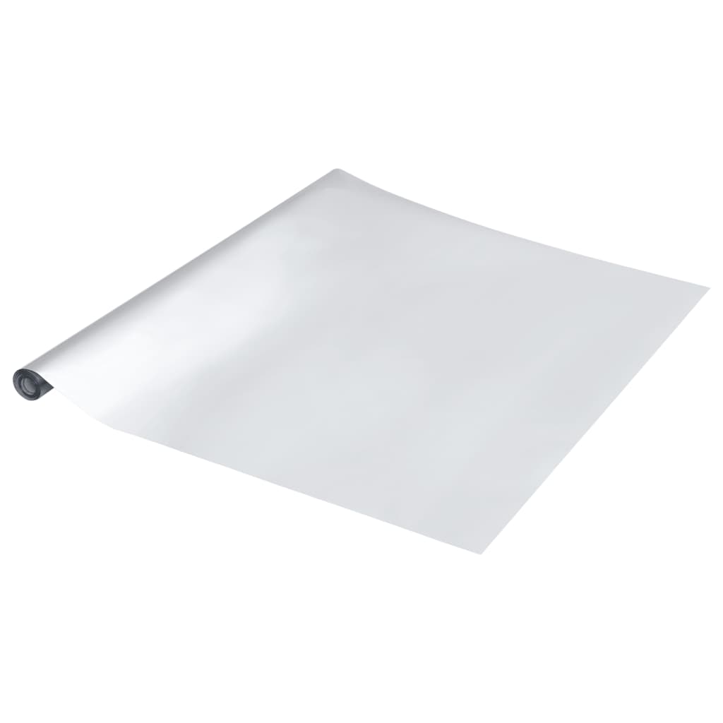 Adesivo per Mobili Autoadesivo Argento 90x500 cm in PET