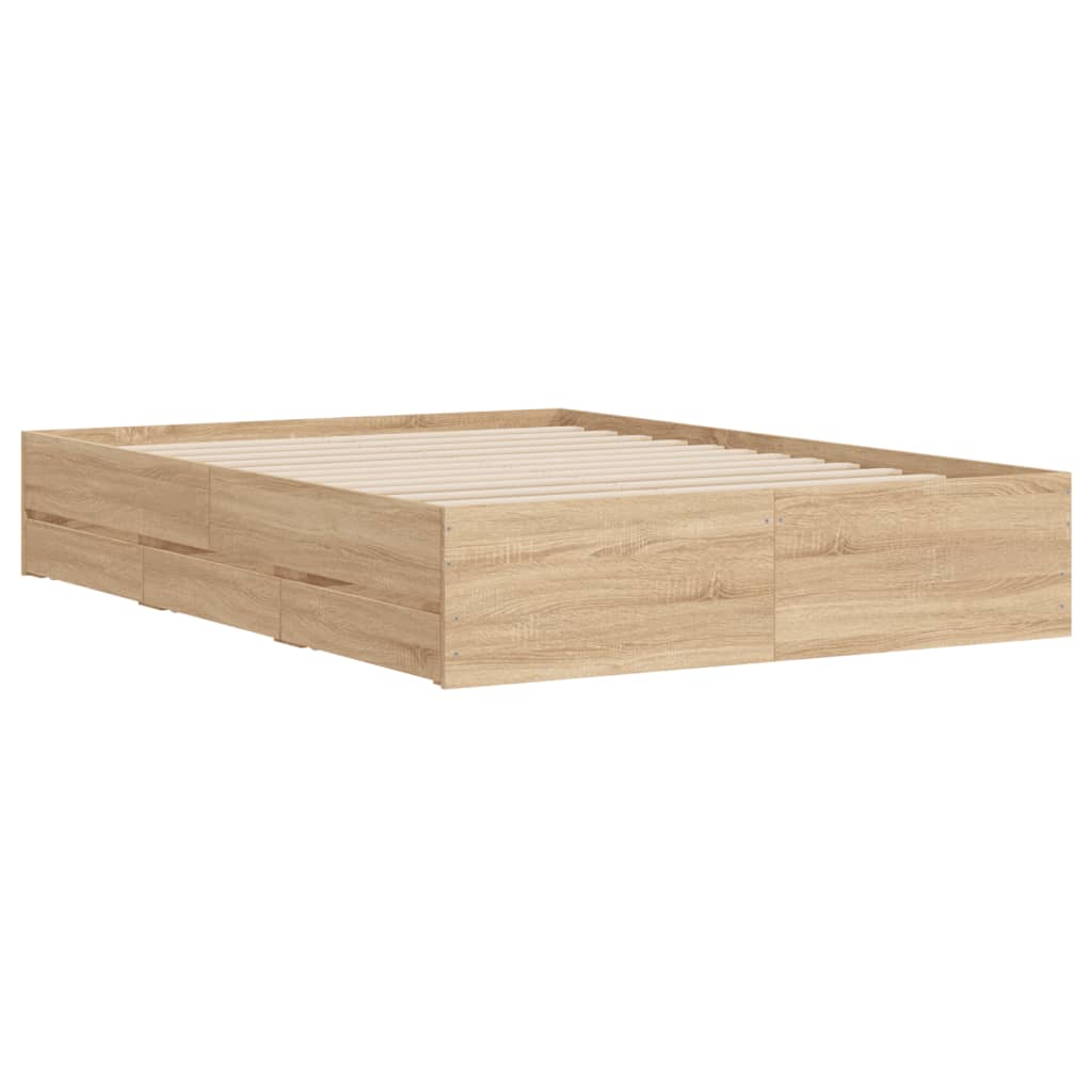 Giroletto Cassetti Rovere Sonoma 120x200 cm Legno Multistrato