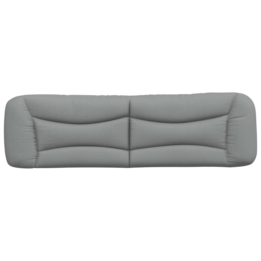 Cuscino Testiera Hvar Grigio Chiaro 193 cm in Tessuto