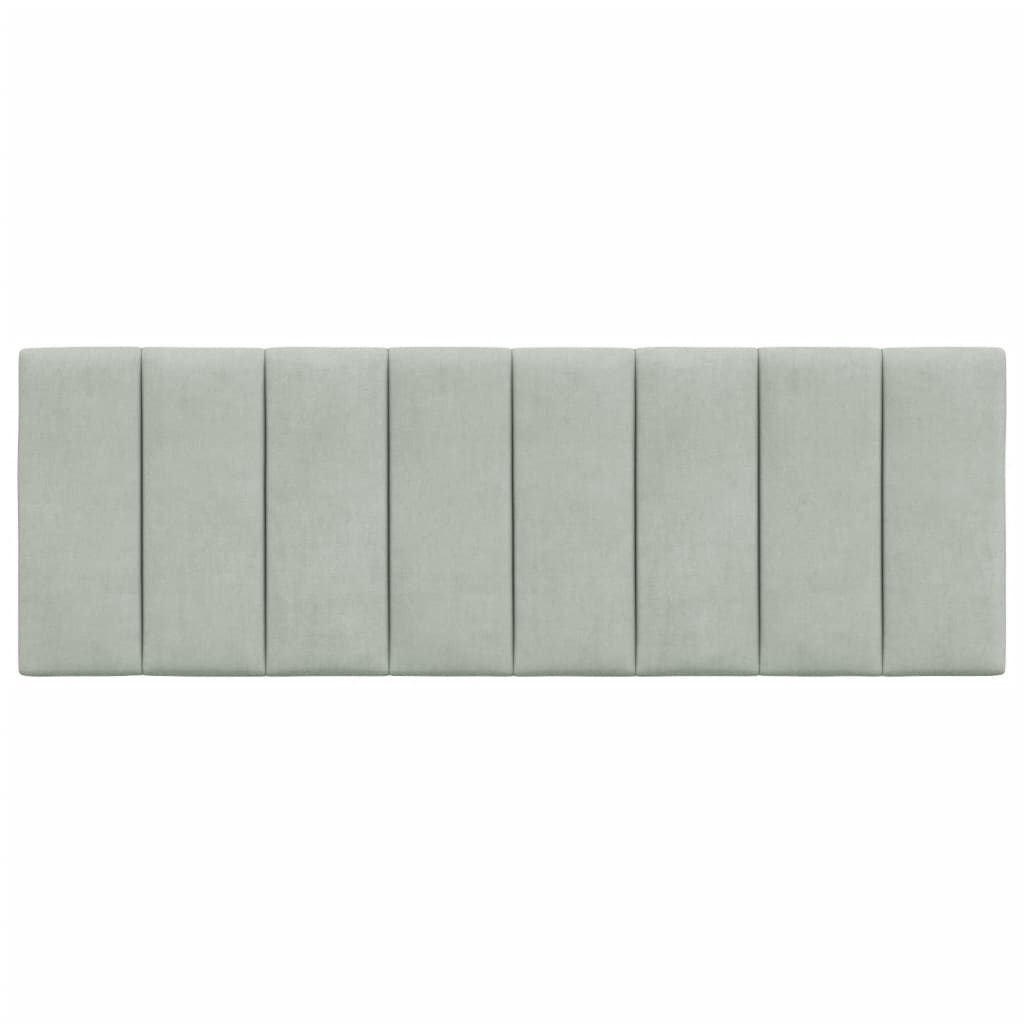 Cuscino Testiera Hanko Grigio Chiaro 140 cm in Velluto