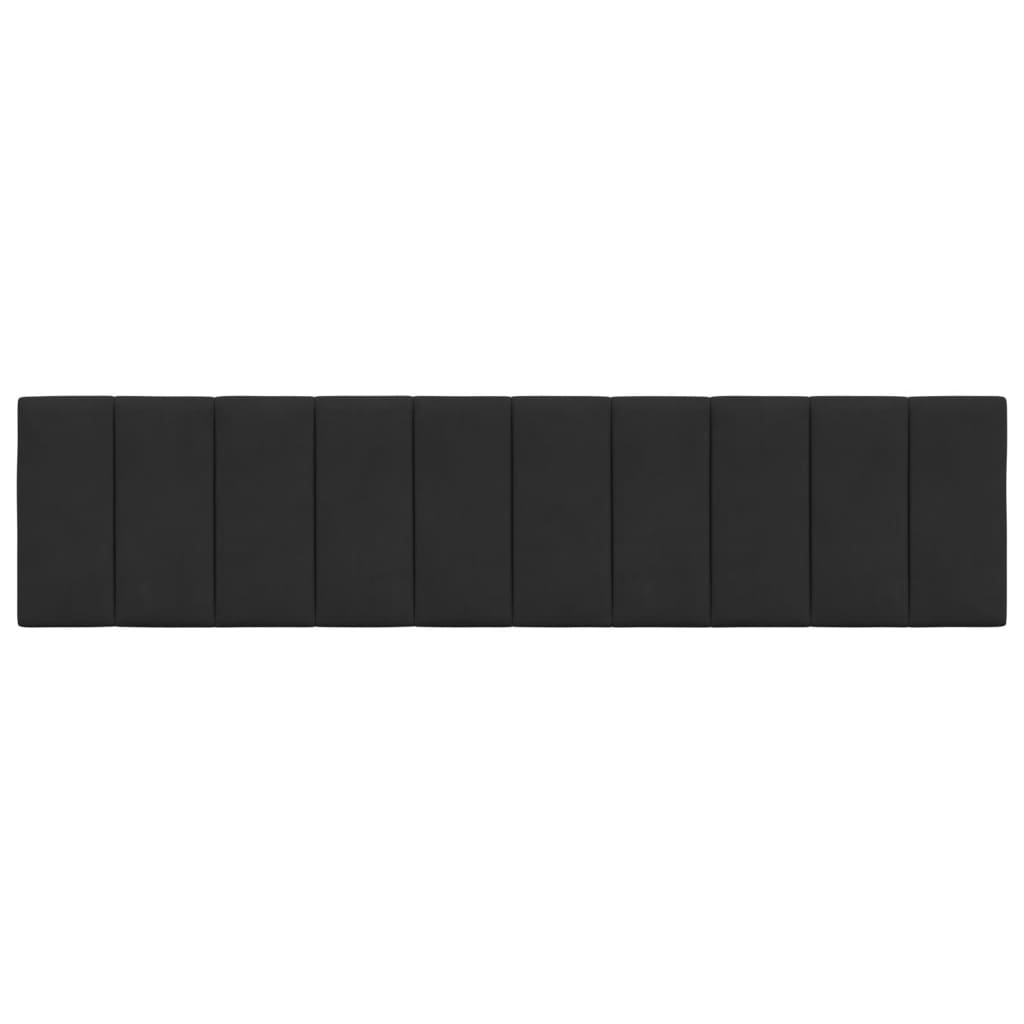 Cuscino Testiera Hanko Nero 200 cm in Velluto