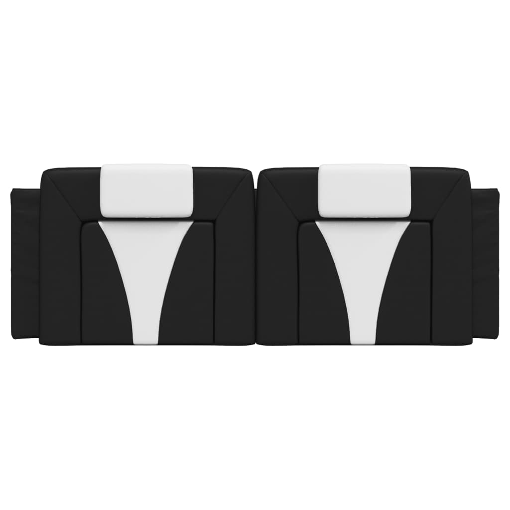 Cuscino Testiera Viana Nero e Bianco 120 cm in Similpelle