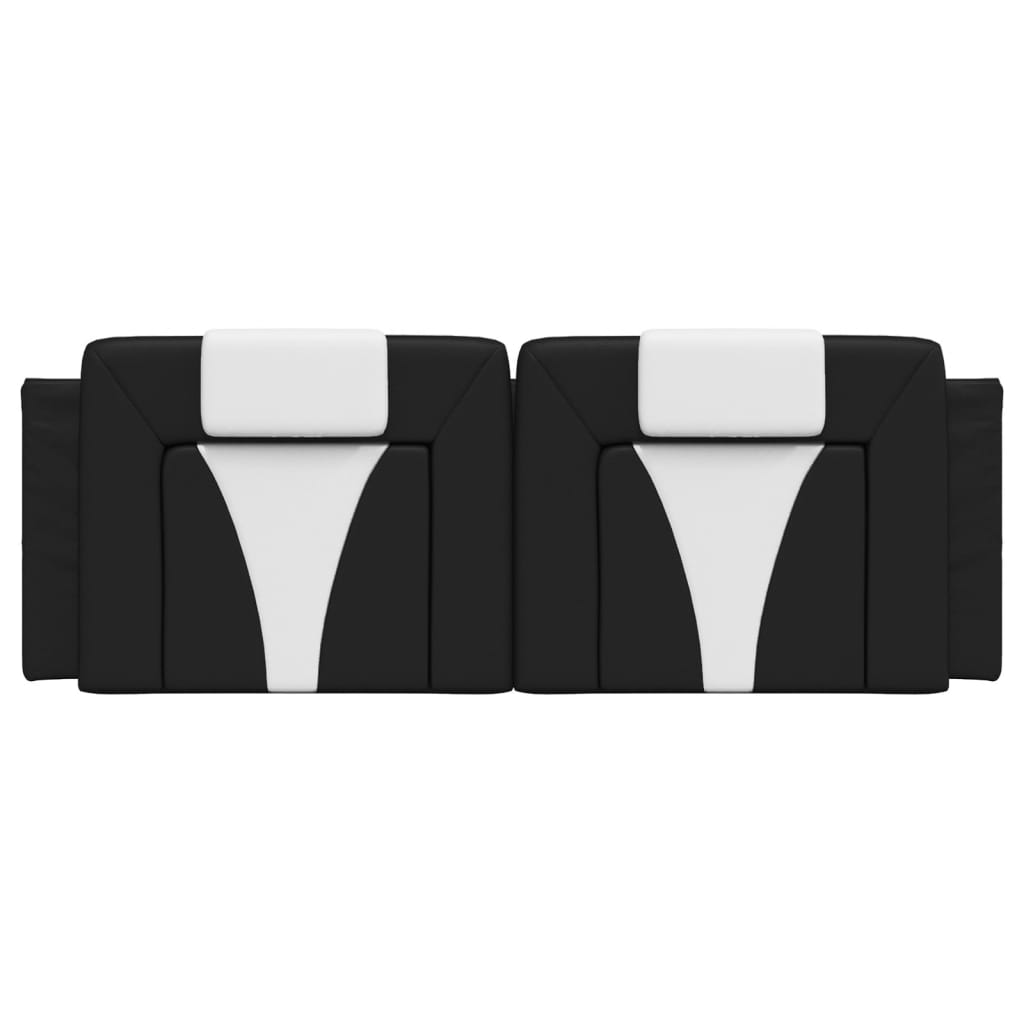 Cuscino Testiera Viana Nero e Bianco 140 cm in Similpelle