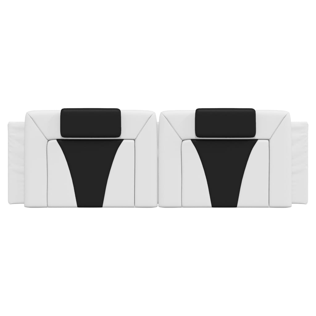 Cuscino Testiera Viana Bianco e Nero 160 cm in Similpelle