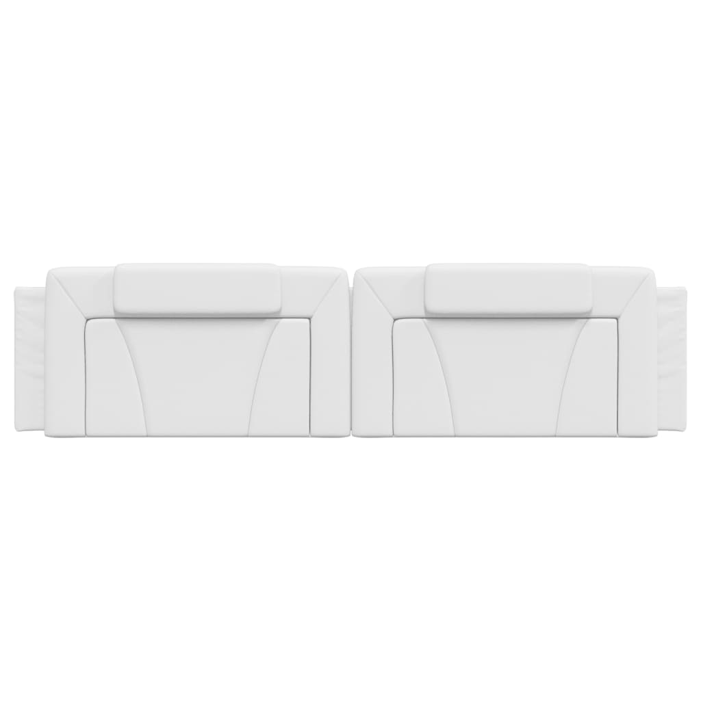 Cuscino Testiera Viana Bianco 200 cm in Similpelle