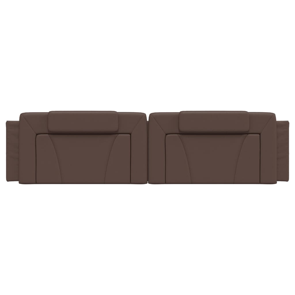 Cuscino Testiera Viana Marrone 200 cm in Similpelle