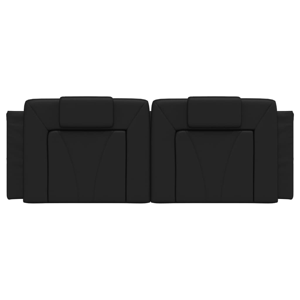 Cuscino Testiera Viana Nero 152 cm in Similpelle