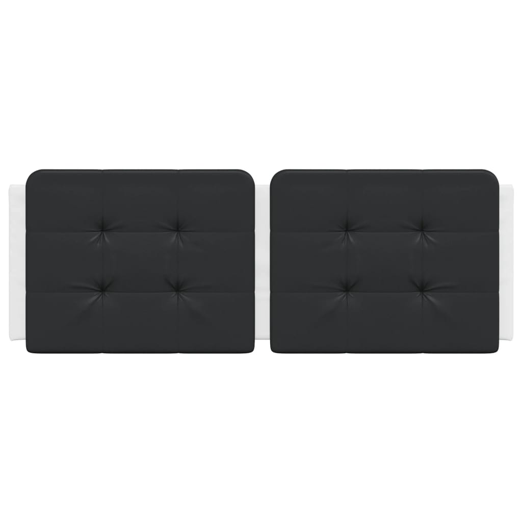 Cuscino Testiera Nero e Bianco 120 cm in Similpelle
