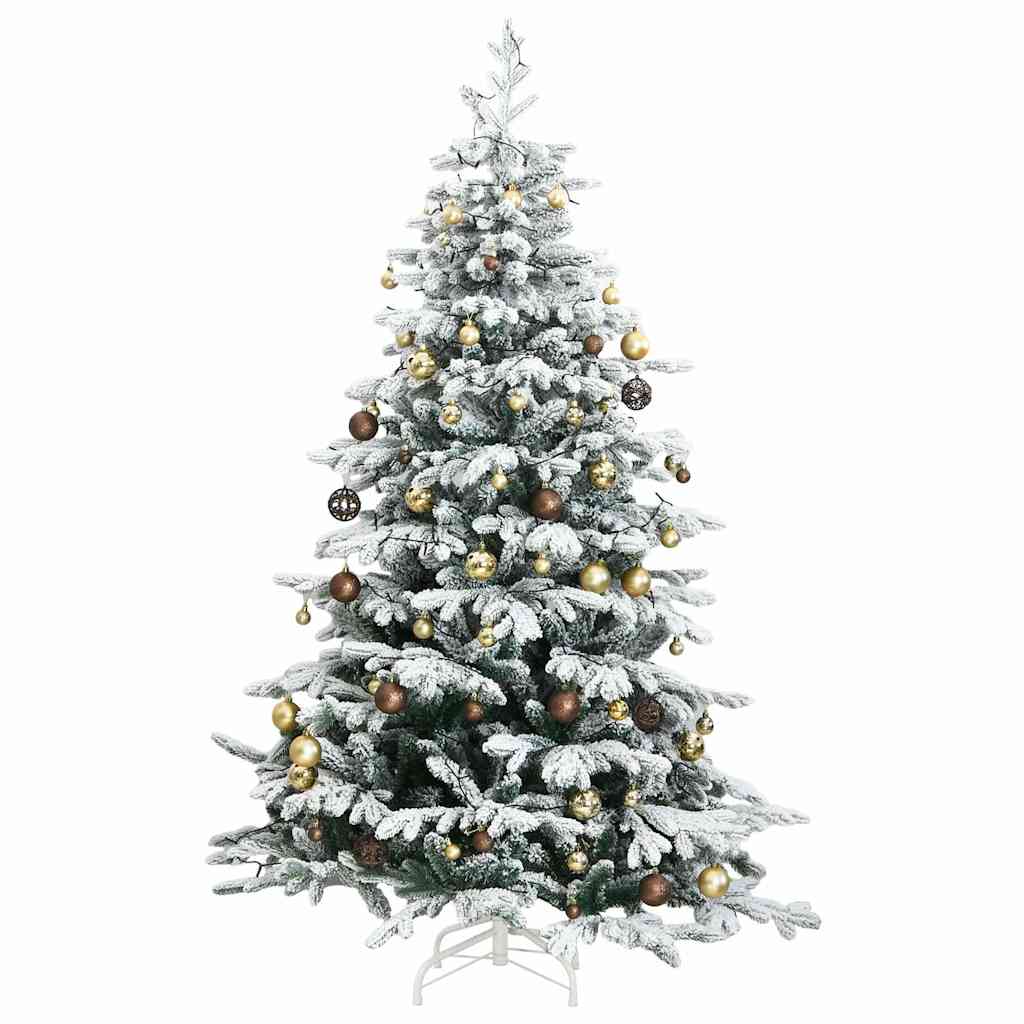 Albero Natale Incernierato con 300 LED e Palline 180 cm