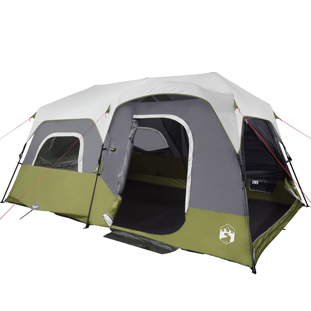 Tenda Famiglia con LED 9 Persone Blu Chiaro a Rilascio Rapido