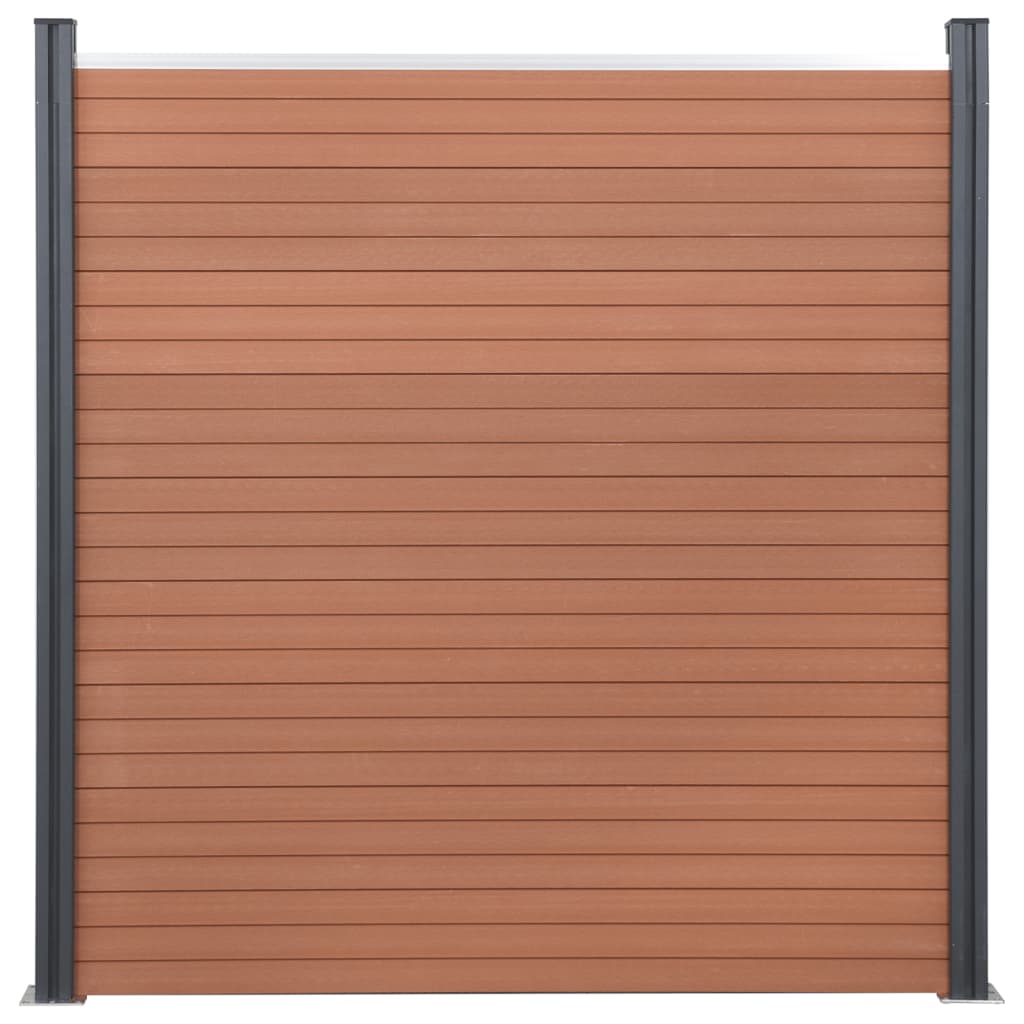 Set Pannello di Recinzione Marrone 526x186 cm in WPC