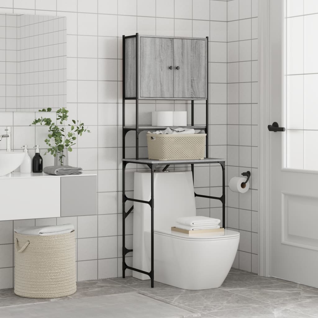 Mobile per Lavatrice Grigio Sonoma 68x48,5x194 cm
