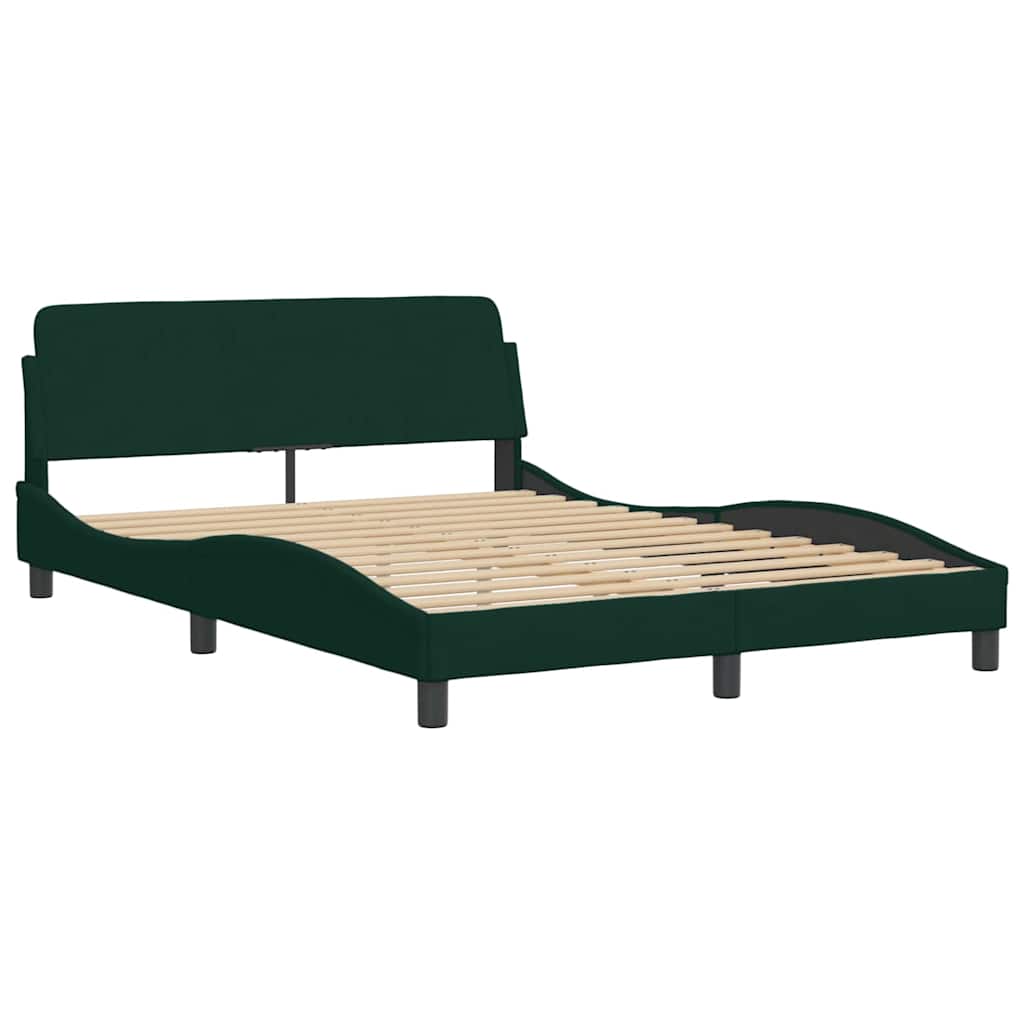 Giroletto senza Materasso Hanko Verde Scuro 120x200 cm in Velluto