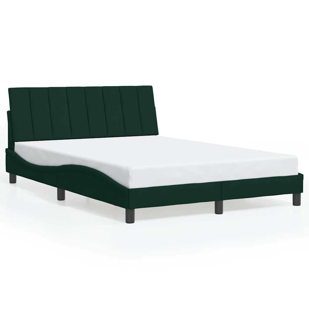 Giroletto senza Materasso Hanko Verde Scuro 140x190 cm in Velluto