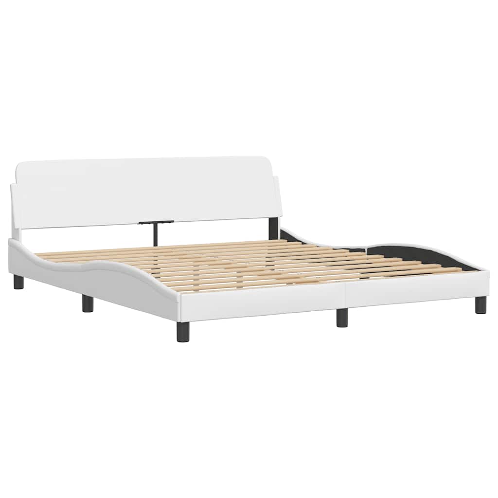 Giroletto senza Materasso Hvar Bianco 180x200 cm in Similpelle