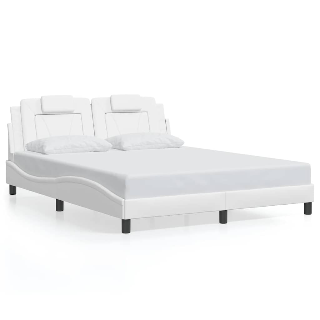 Giroletto Viana senza Materasso Bianco 160x200 cm in Similpelle