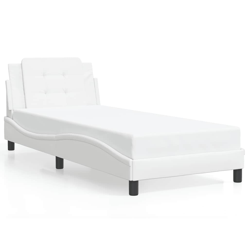 Giroletto senza Materasso Zadar Bianco 100x200 cm in Similpelle
