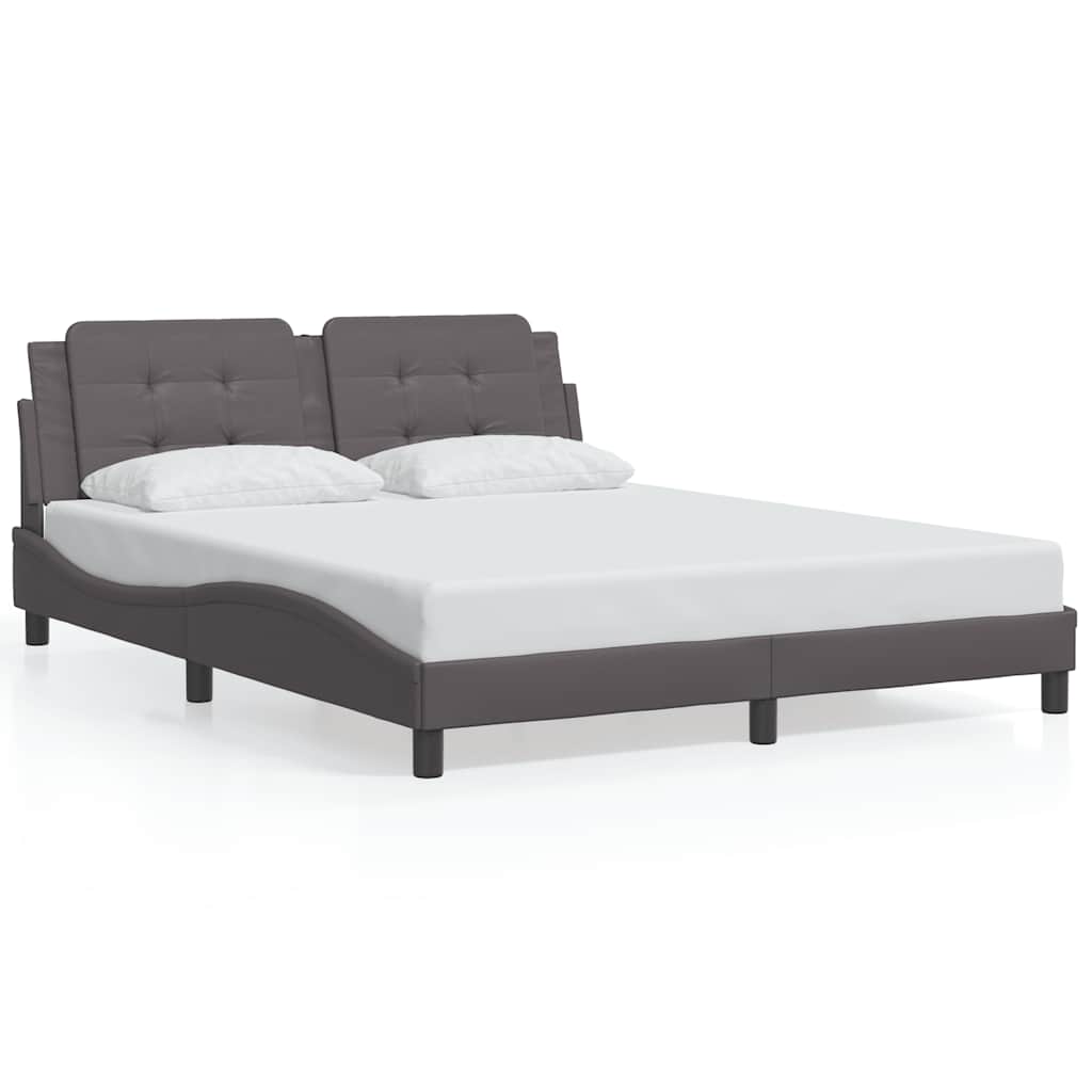 Giroletto senza Materasso Zadar Grigio 160x200 cm in Similpelle