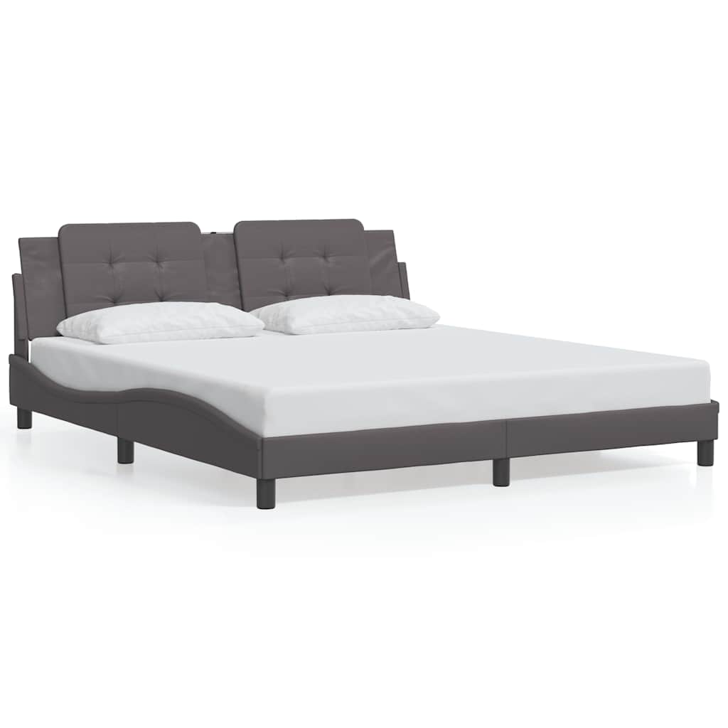 Giroletto senza Materasso Zadar Grigio 180x200 cm in Similpelle